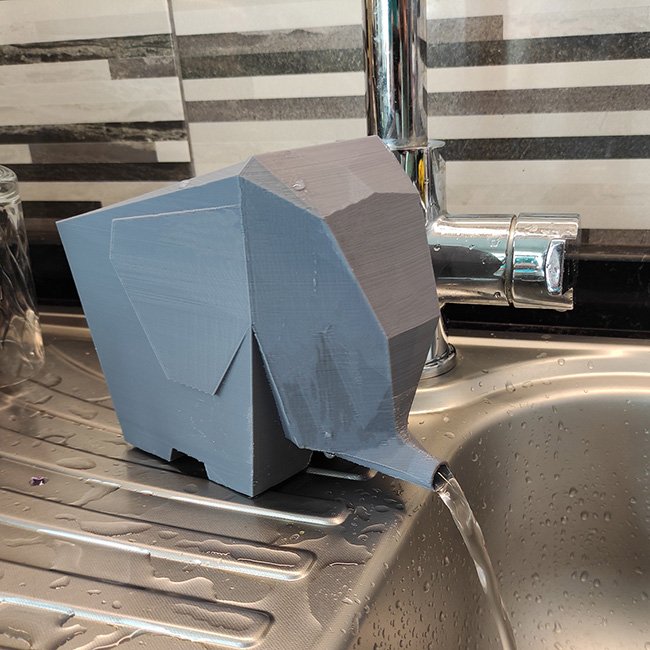 elefante, cocina, hogar, cubiertos