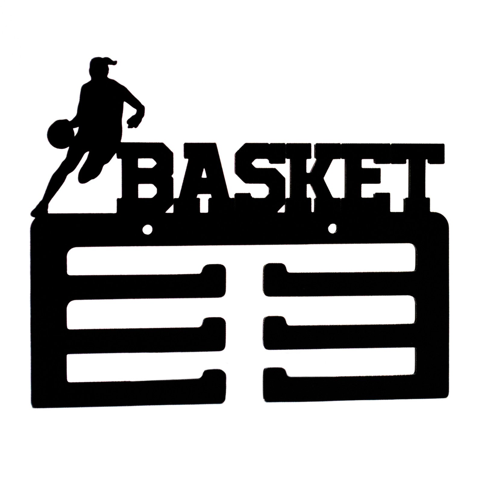 Medallero Basketbol Mujer Colgador De Medallas Pared
