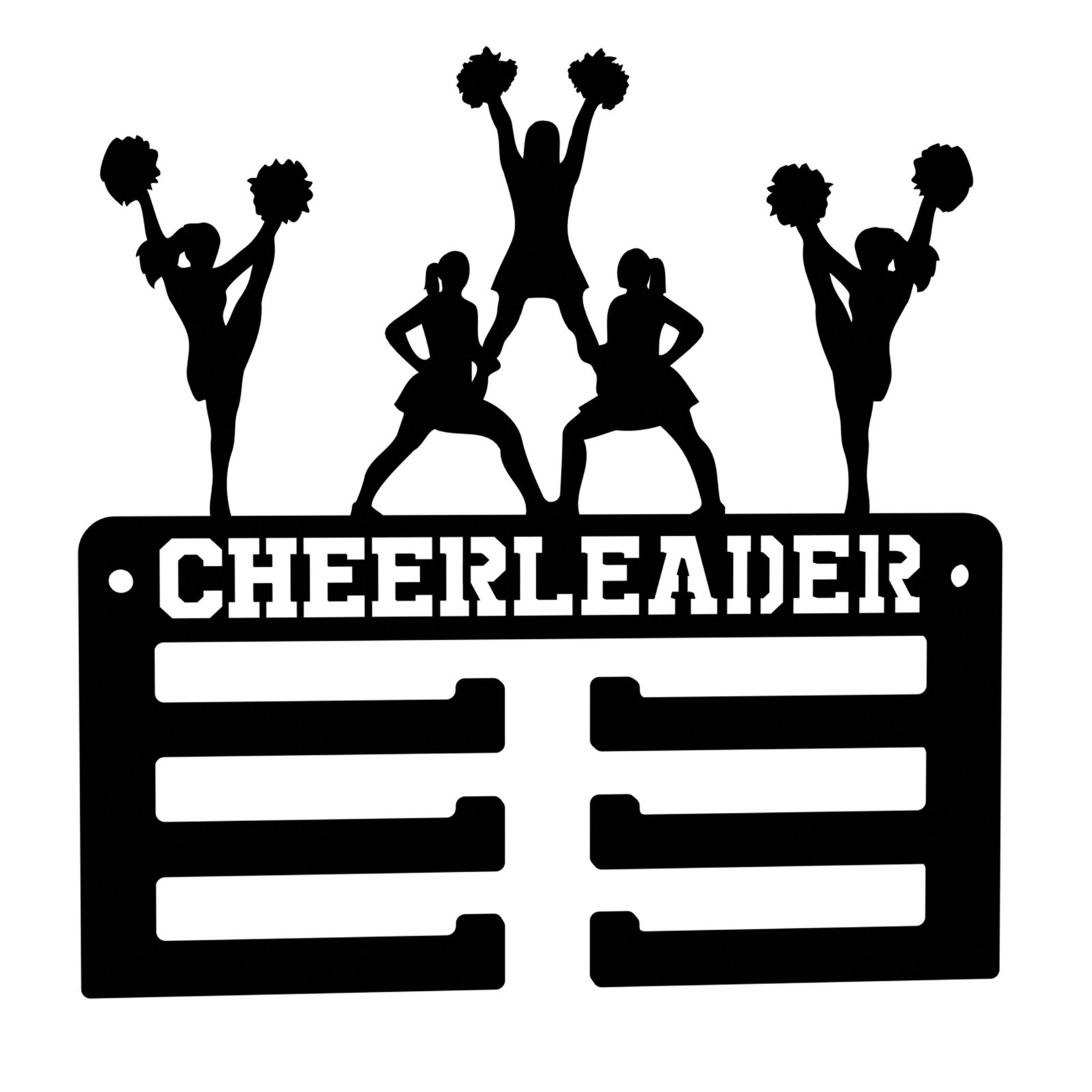 Medallero Cheerleader Colgador De Medallas Pared