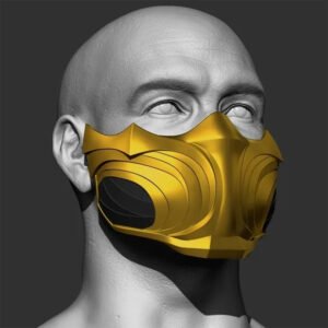 Mascara Scorpion Mortal Kombat 1 Cosplay Ajustable