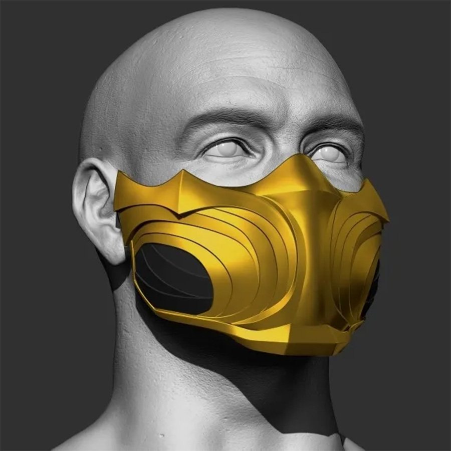 Mascara Scorpion Mortal Kombat 1 Cosplay Ajustable